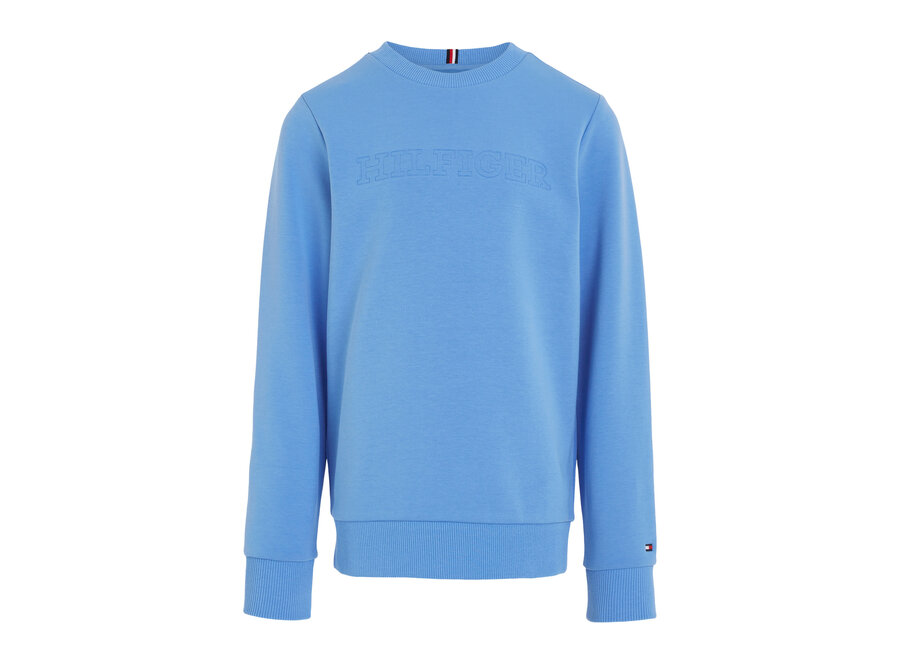 Sweater Debossed Monotype Blue Spell