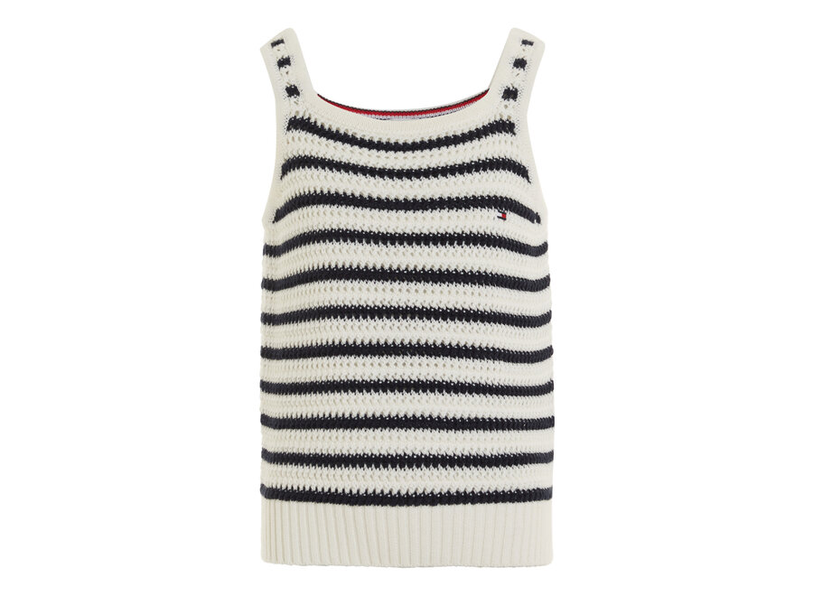 Stripe Chrochet Top Calico/Desert Sky