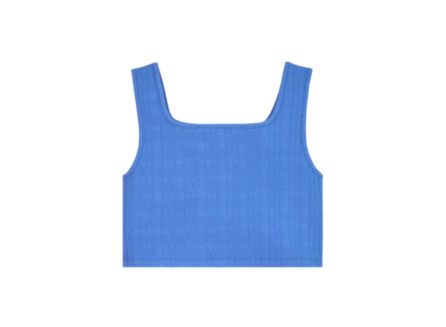 Monotype Rib Knit Top Blue Spell