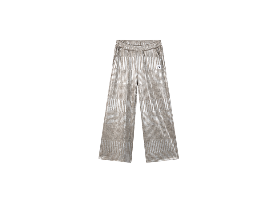 Knitted Silver Foil Legging Silver