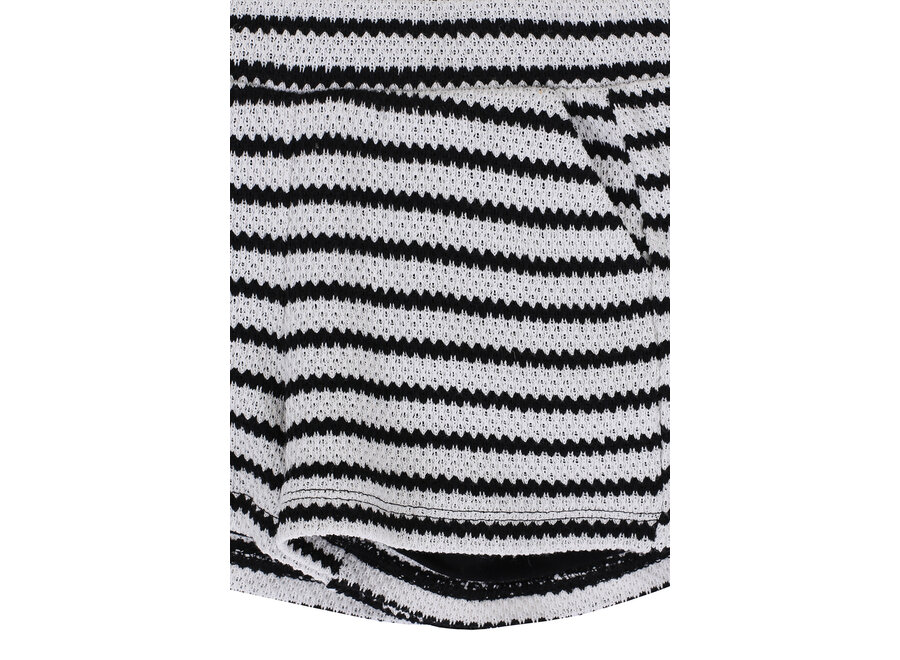 10Sixteen Striped Knit Shorts Black and White