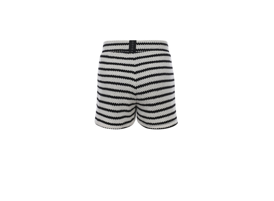 10Sixteen Striped Knit Shorts Black and White