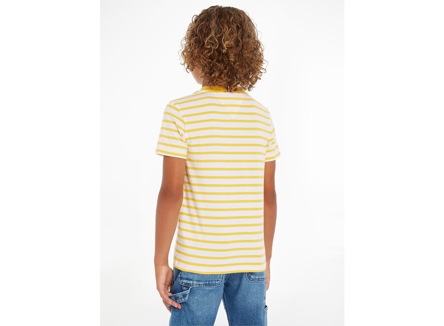Breton Pocket Stripe Tee Yellow Stripe