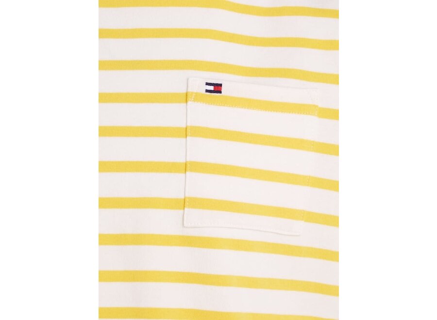 Breton Pocket Stripe Tee Yellow Stripe