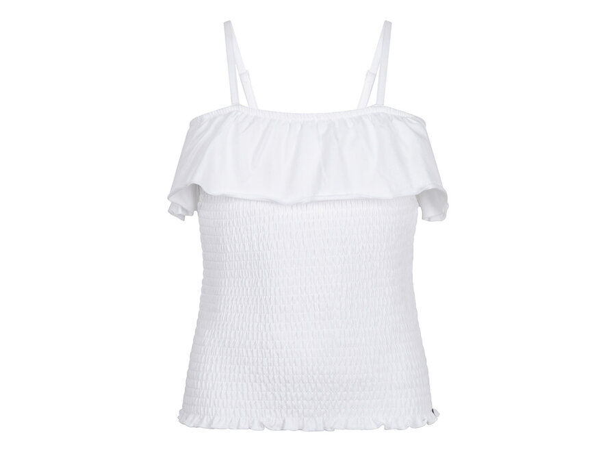 Smock Offshoulder T-Shirt White