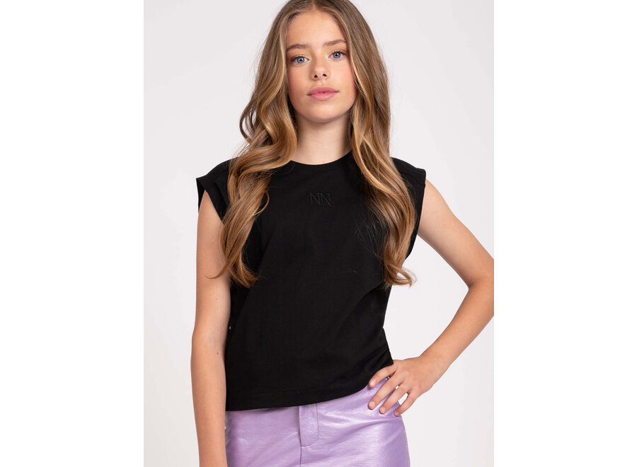 Pleat T-Shirt Black