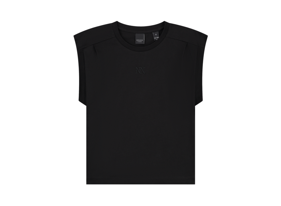 Pleat T-Shirt Black