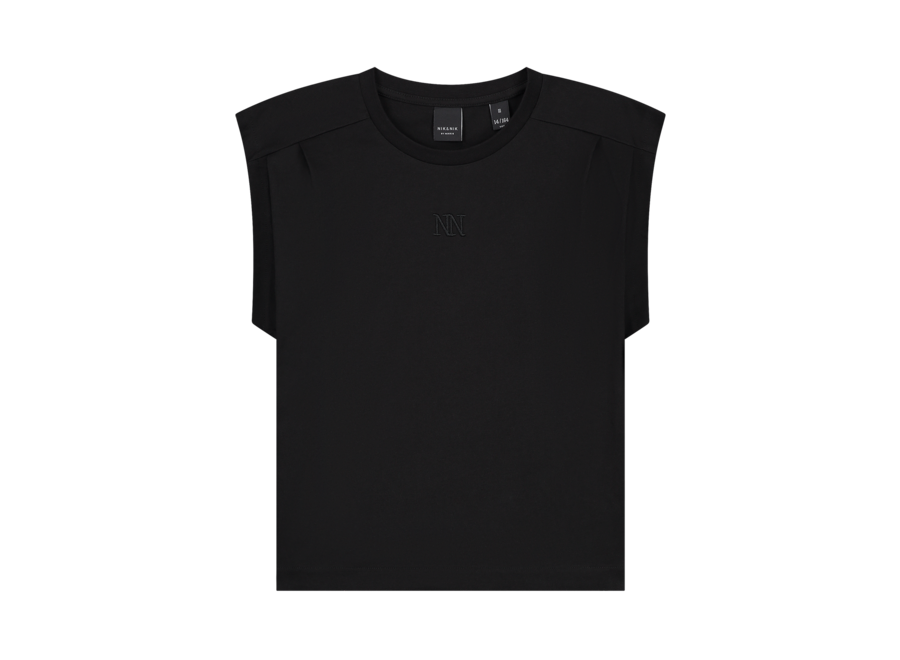 Pleat T-Shirt  Black