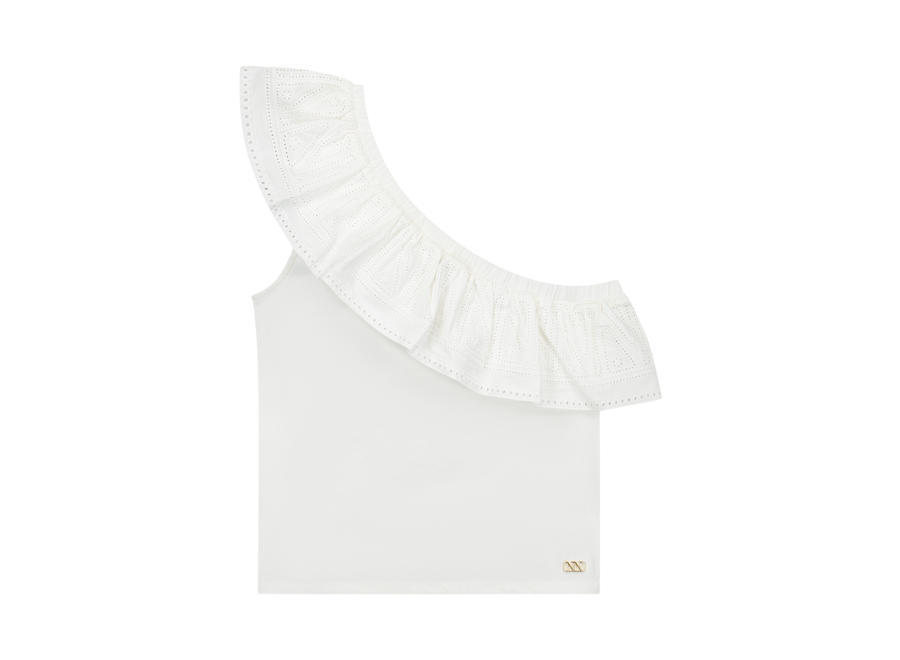 Shanti One Shoulder Top Off White