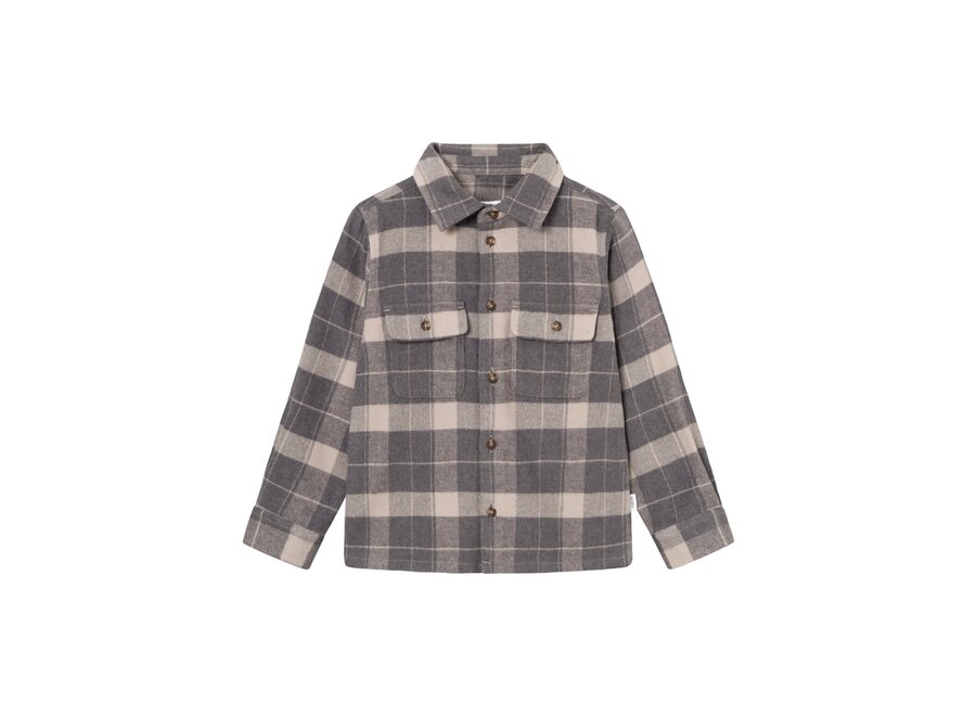 Lennon Check Overshirt Excalibur/Raven