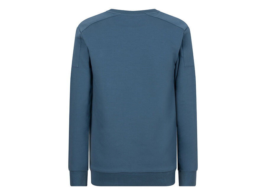 Sweater Pocket Zip Steel Blue