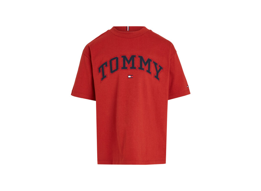 Varsity Embroidery T Dark Magma