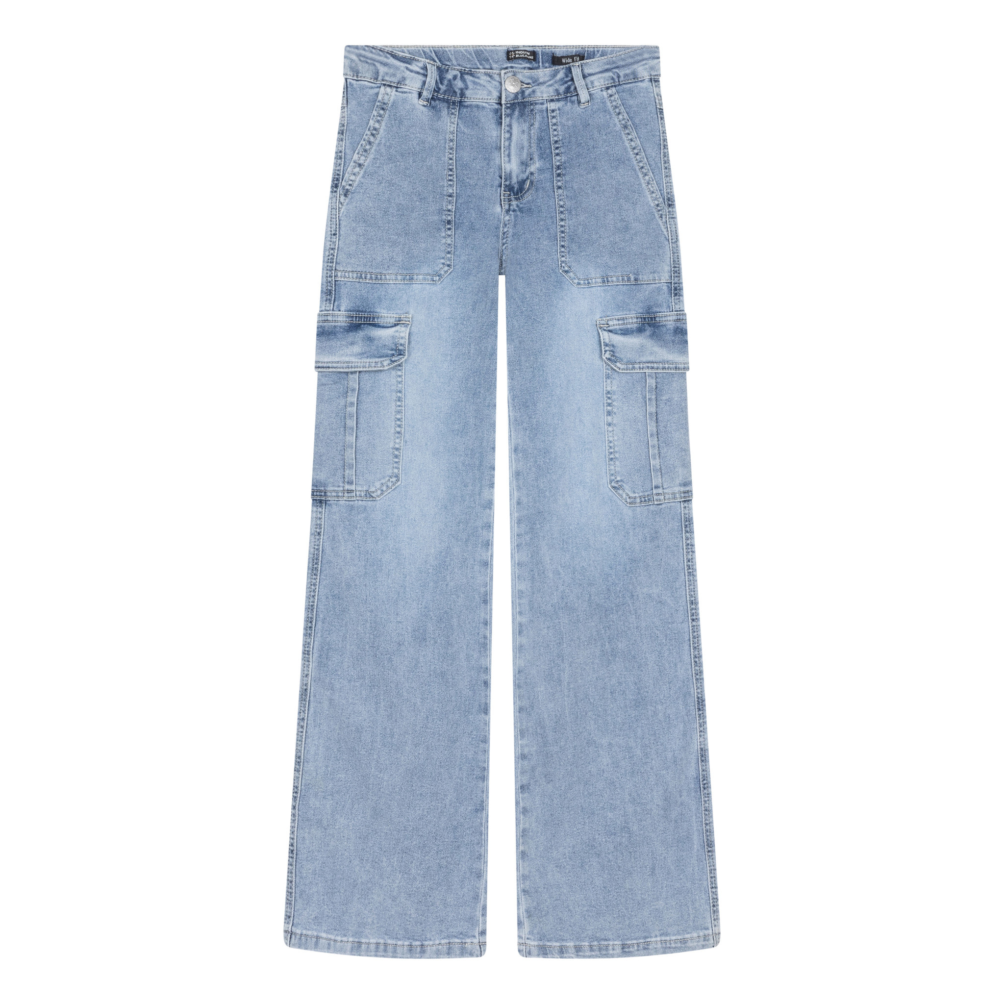 Cargo Denim Wide Fit Light Denim Blue