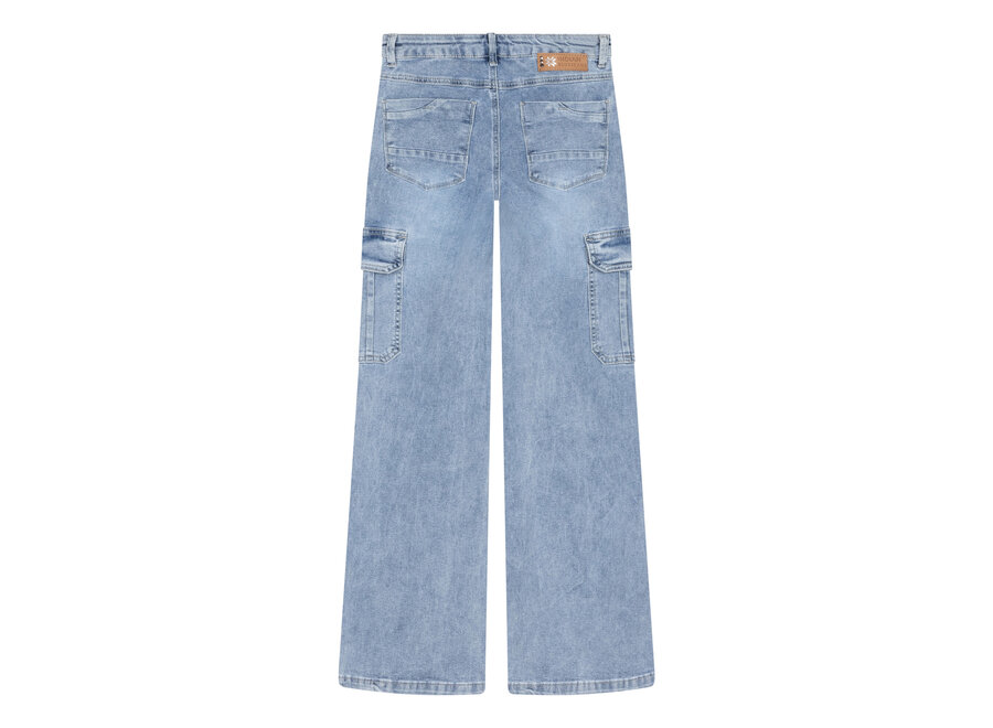Cargo Denim Wide Fit Light Denim Blue