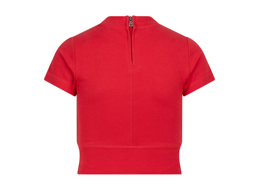 T-shirt Cropped Poppy Red