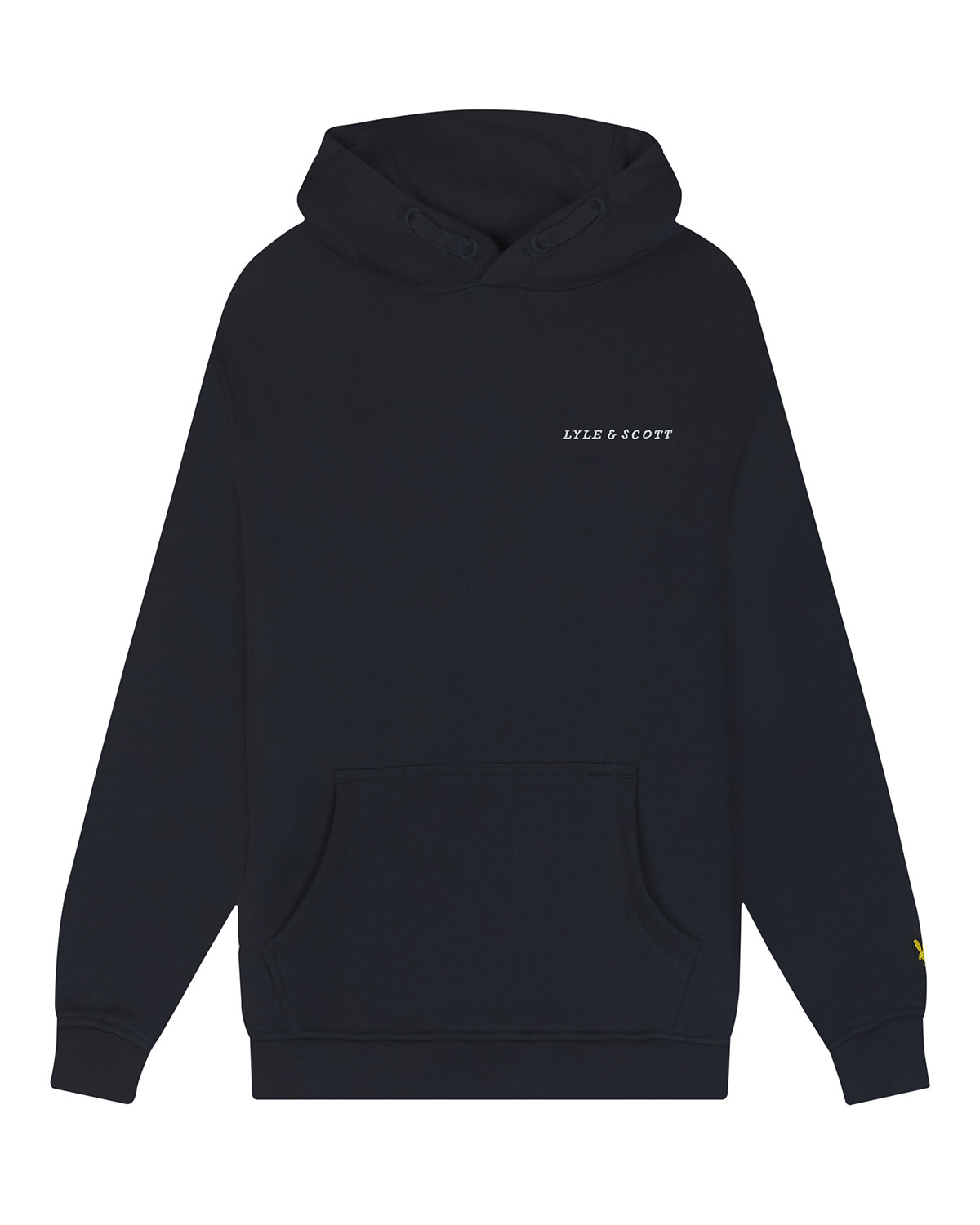 Script Embroidered Hoodie Dark Navy