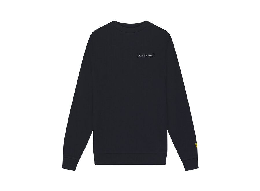 Script Crew Neck Sweatshirt Dark Navy