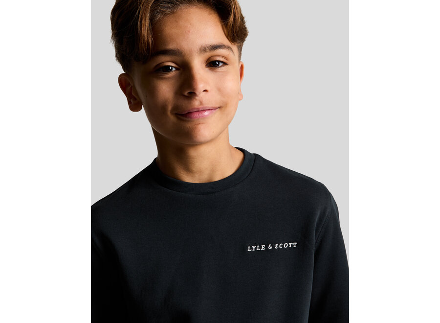 Script Crew Neck Sweatshirt Dark Navy