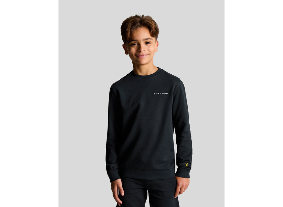 Script Crew Neck Sweatshirt Dark Navy