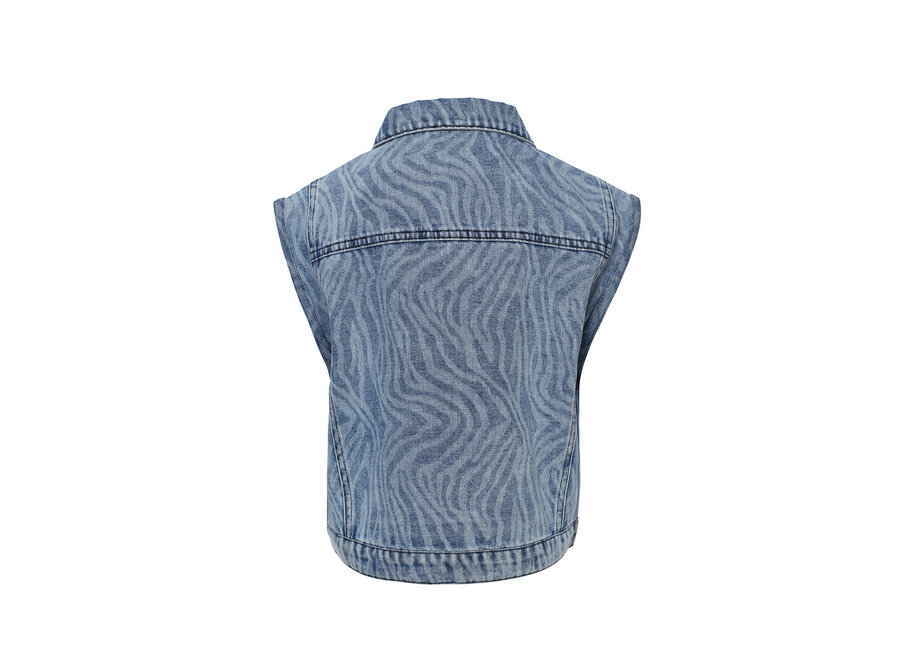 10sixteen Denim waistcoat Royal Blue Denim