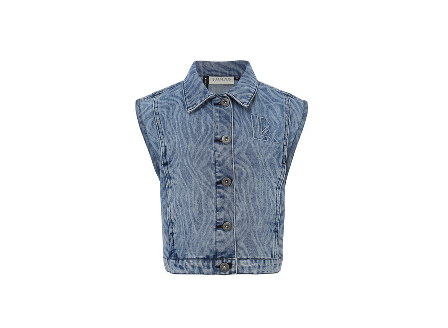 10sixteen Denim waistcoat Royal Blue Denim