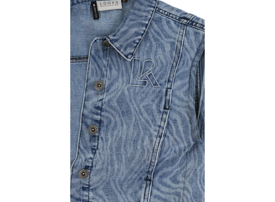 10sixteen Denim waistcoat Royal Blue Denim
