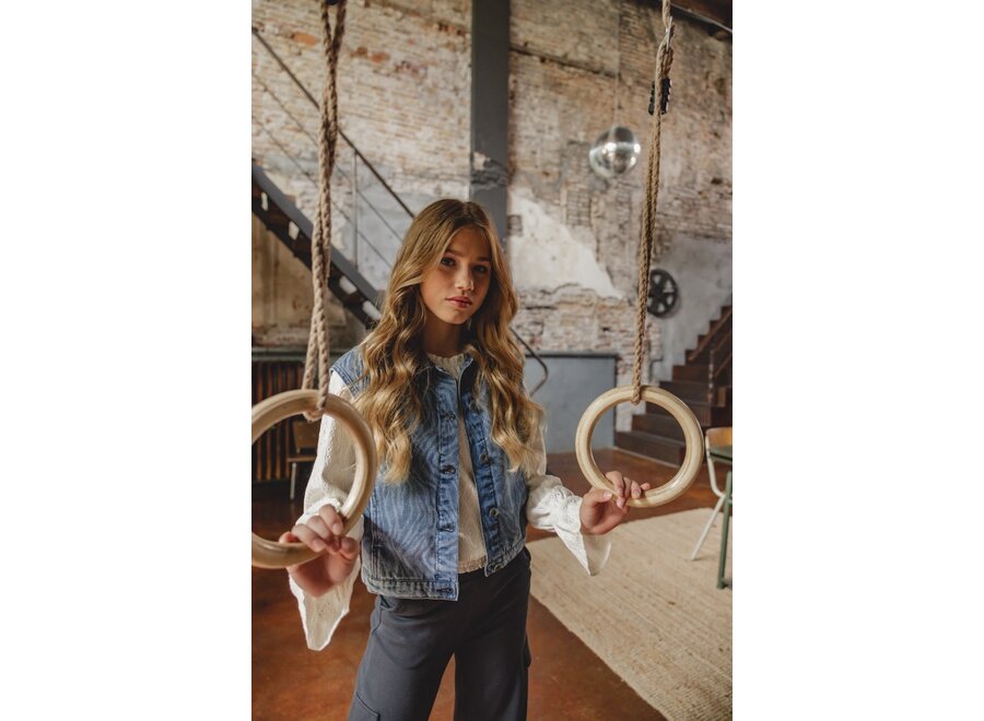 10sixteen Denim waistcoat Royal Blue Denim