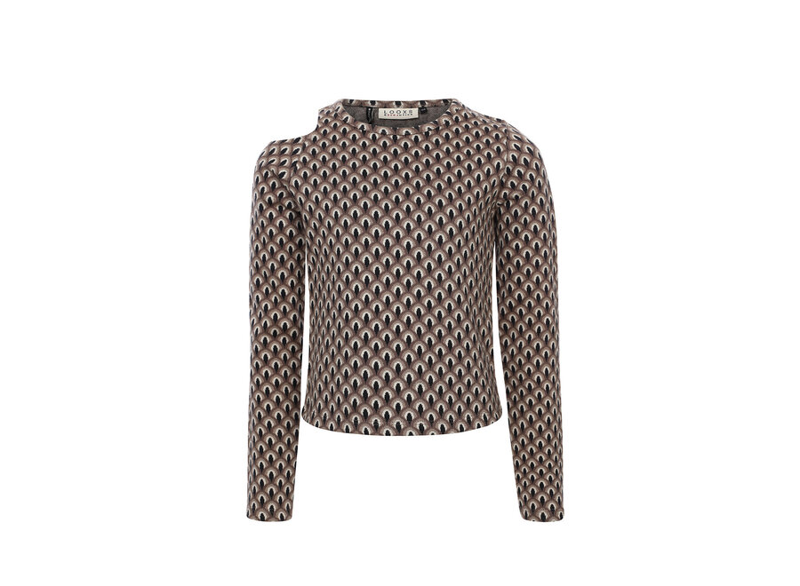 10sixteen Open Shoulder Top Graphic