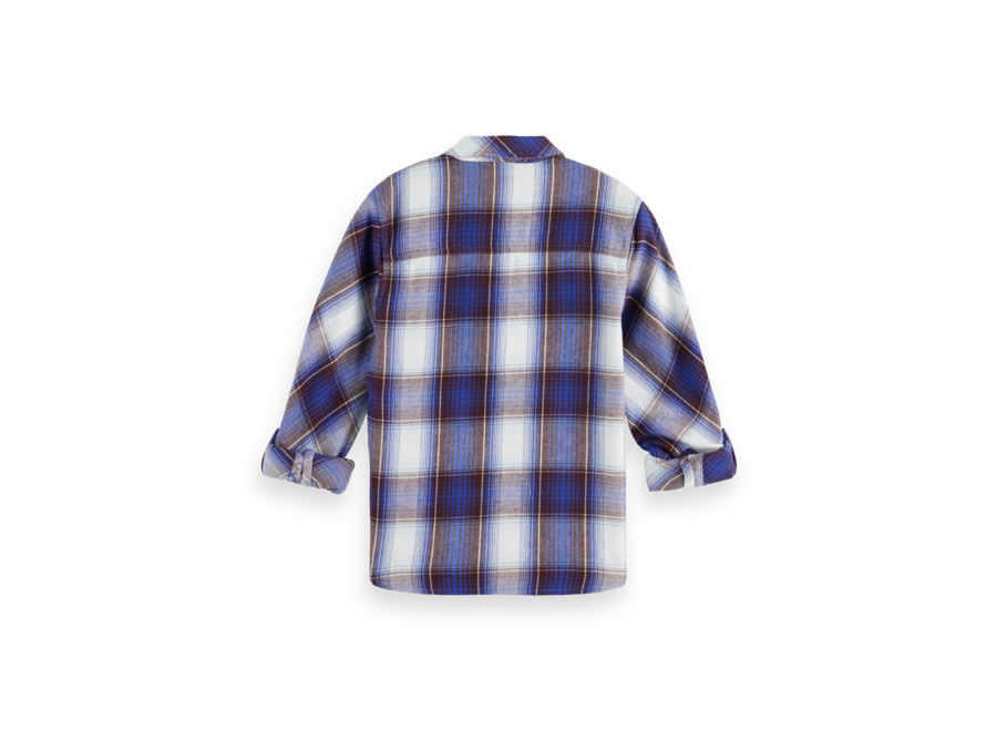 Regular-Fit Yarn-Dyed Checked Flannel Shirt White/Pastel