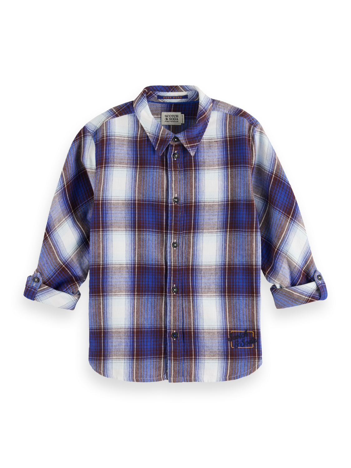 Regular-Fit Yarn-Dyed Checked Flannel Shirt White/Pastel