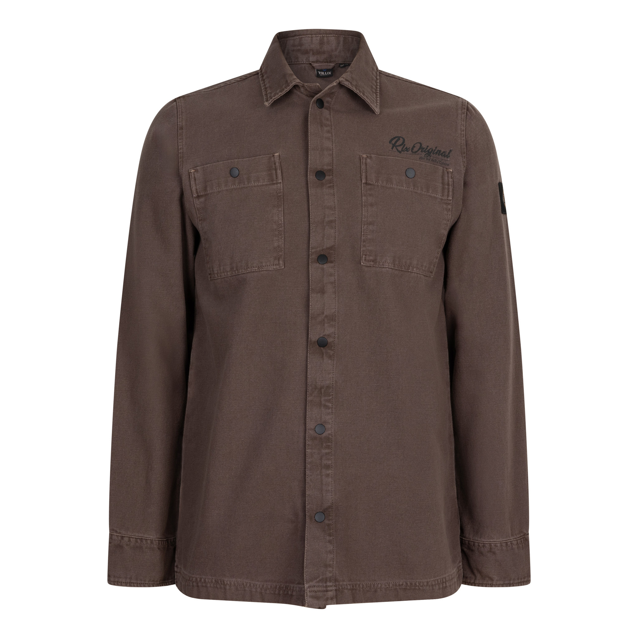 Shirt Jacket washed Canvas Ash Brown