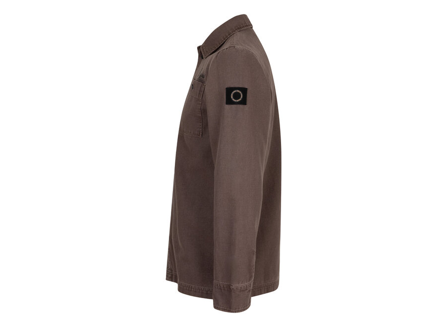 Shirt Jacket washed Canvas Ash Brown