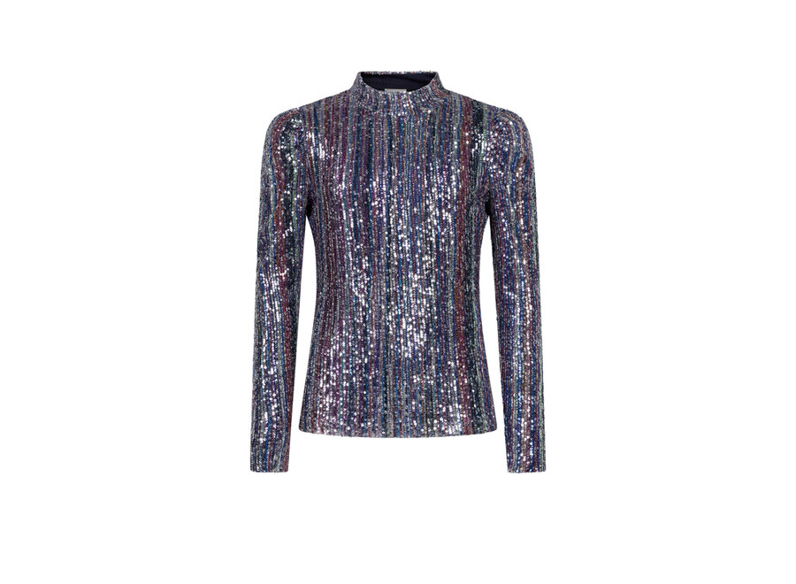 Top Ivona Sequins Co Denimblue