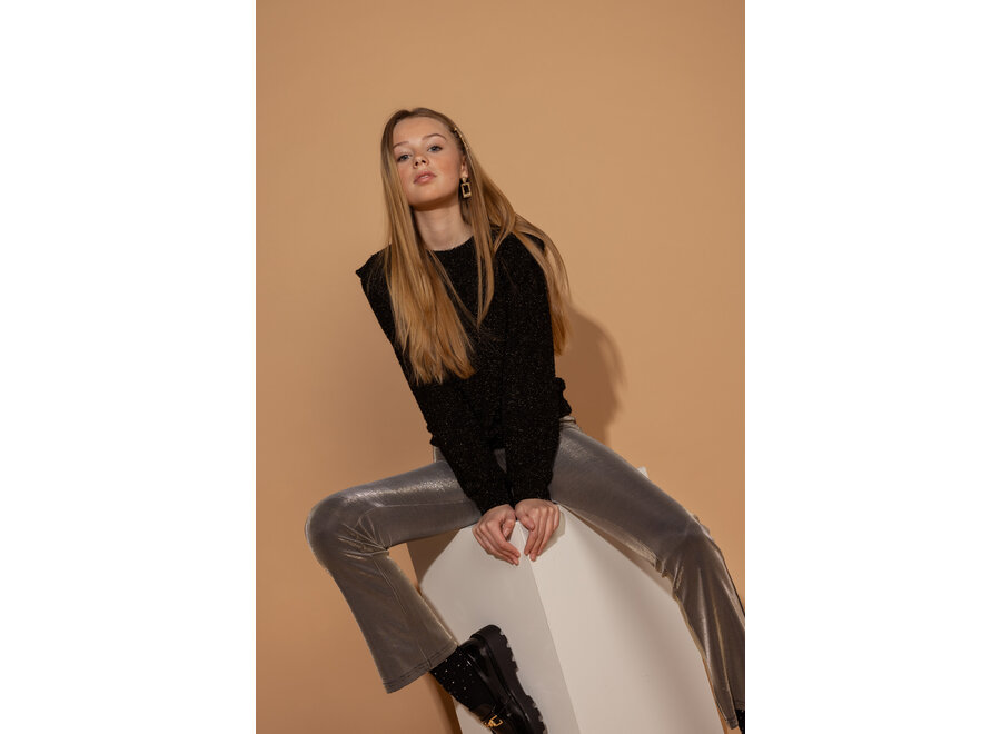 Sweater Carolla Terry Vis Black