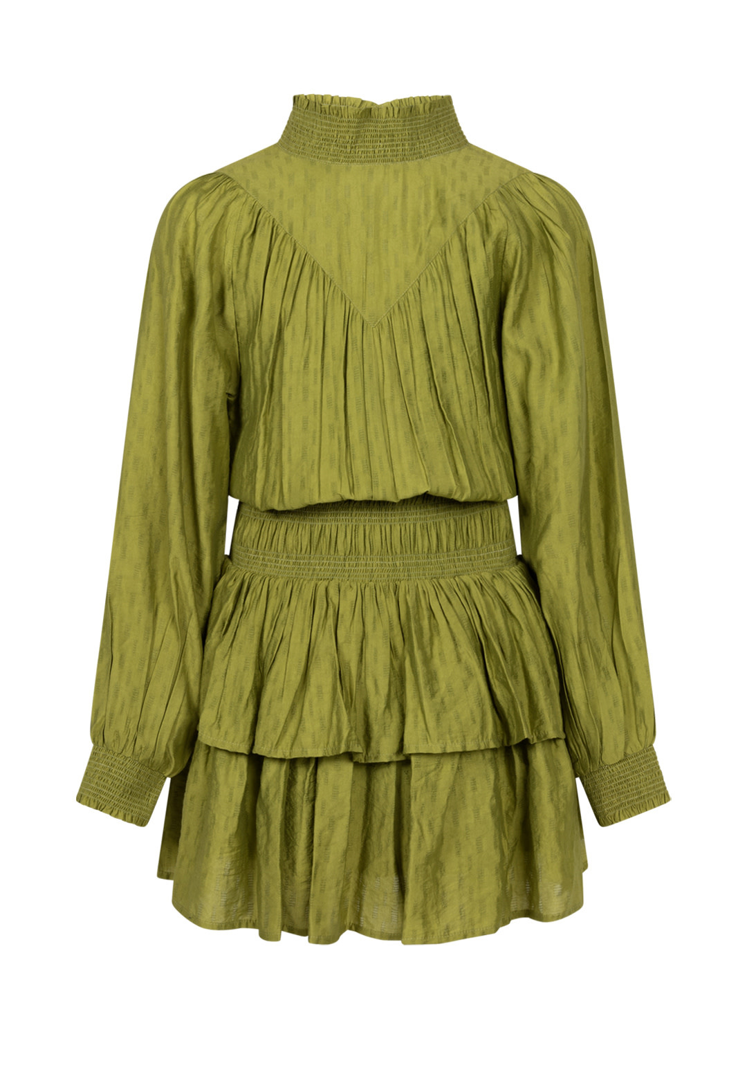 Dress Phyllis Jacquard Vis Mossgreen