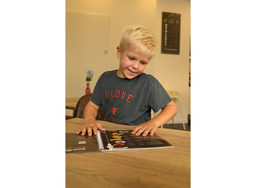 Knitted I Love T-Shirt Black
