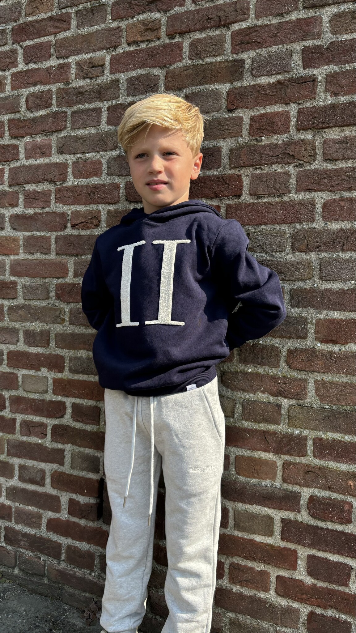 Encore Bouclé Hoodie Dark Navy/Ivory
