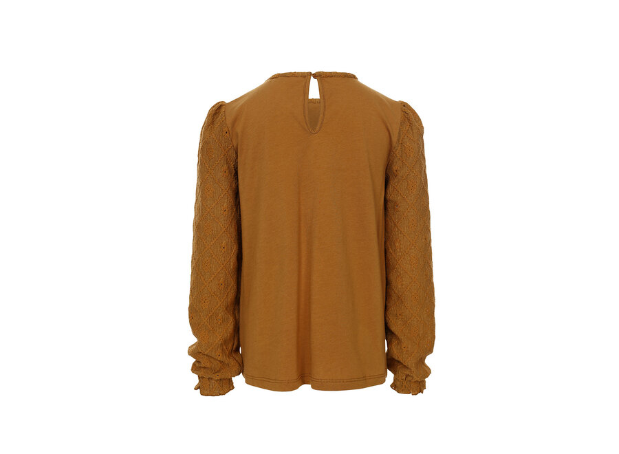 Little lace top wide Ochre yellow