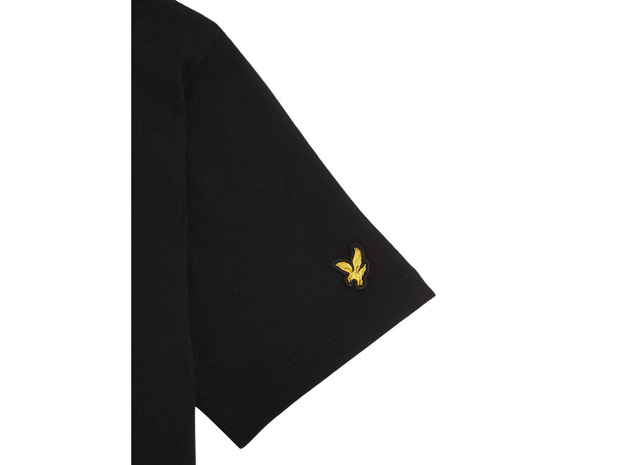 Script Embroidered T-shirt Jet Black