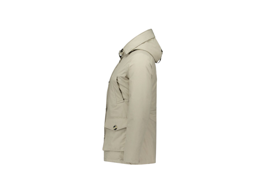 4 Pocket Parka HRG0428-FW24 907 Taupe Plaza