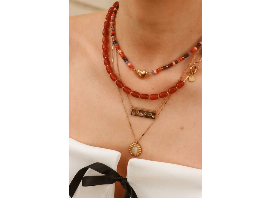 Cat Eye Necklace Gold