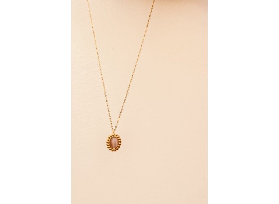 Cat Eye Necklace Gold