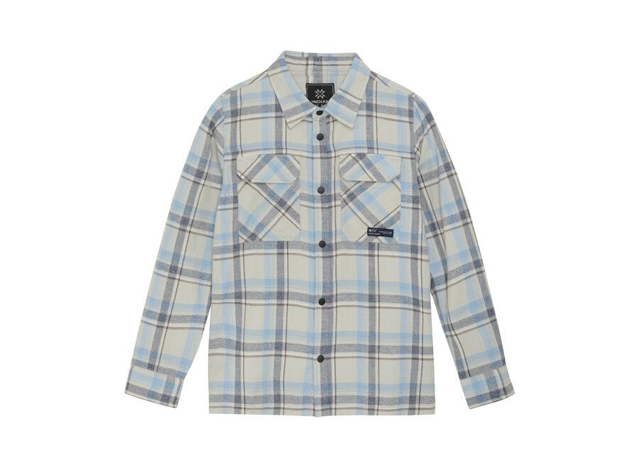 Shirt Jacket Check  Dawn Blue