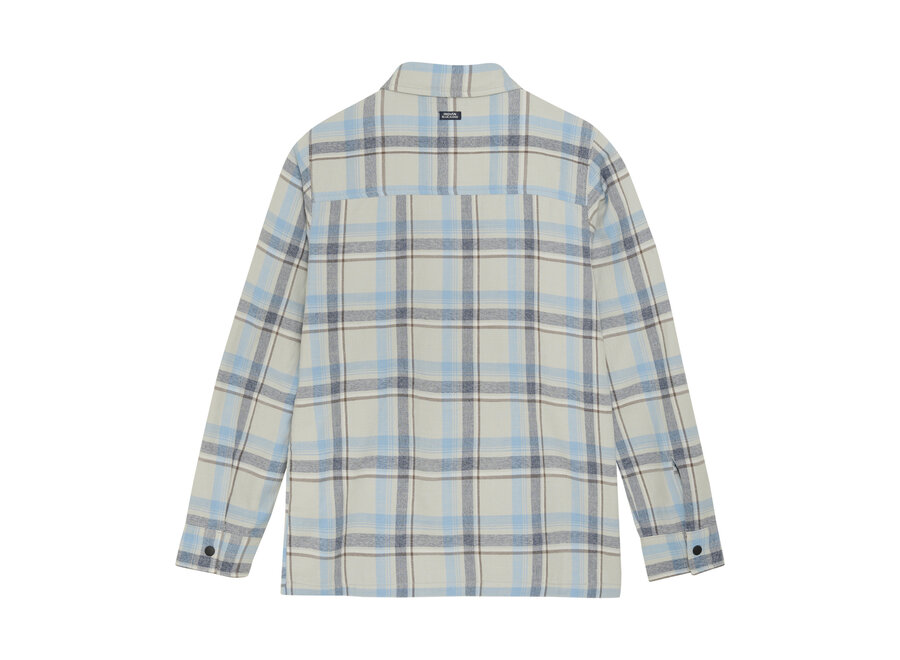 Shirt Jacket Check  Dawn Blue