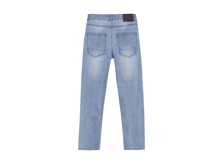 2650 Wide Loose Used Denim  Light Denim Blue
