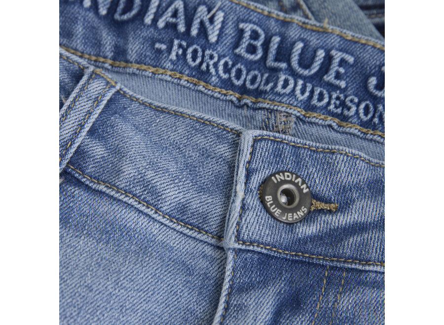 2650 Wide Loose Used Denim  Light Denim Blue