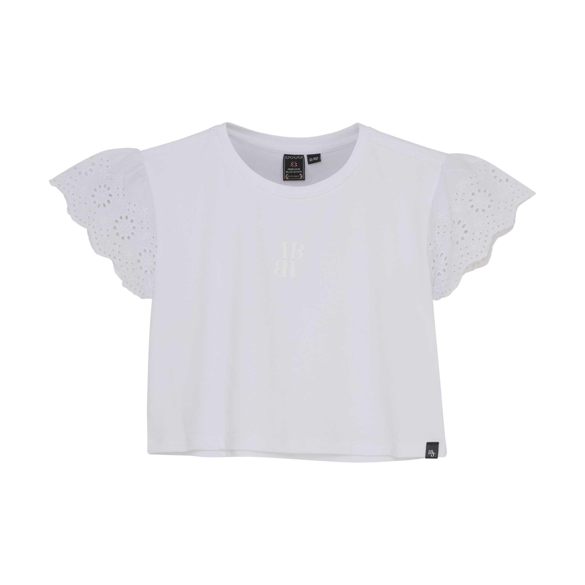 T-shirt Broderie Sleeve Bright White