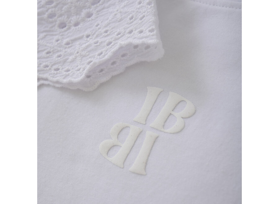 T-shirt Broderie Sleeve Bright White