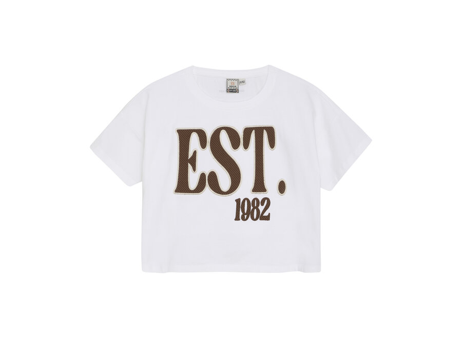 T-shirt Wide Cropped Bright White