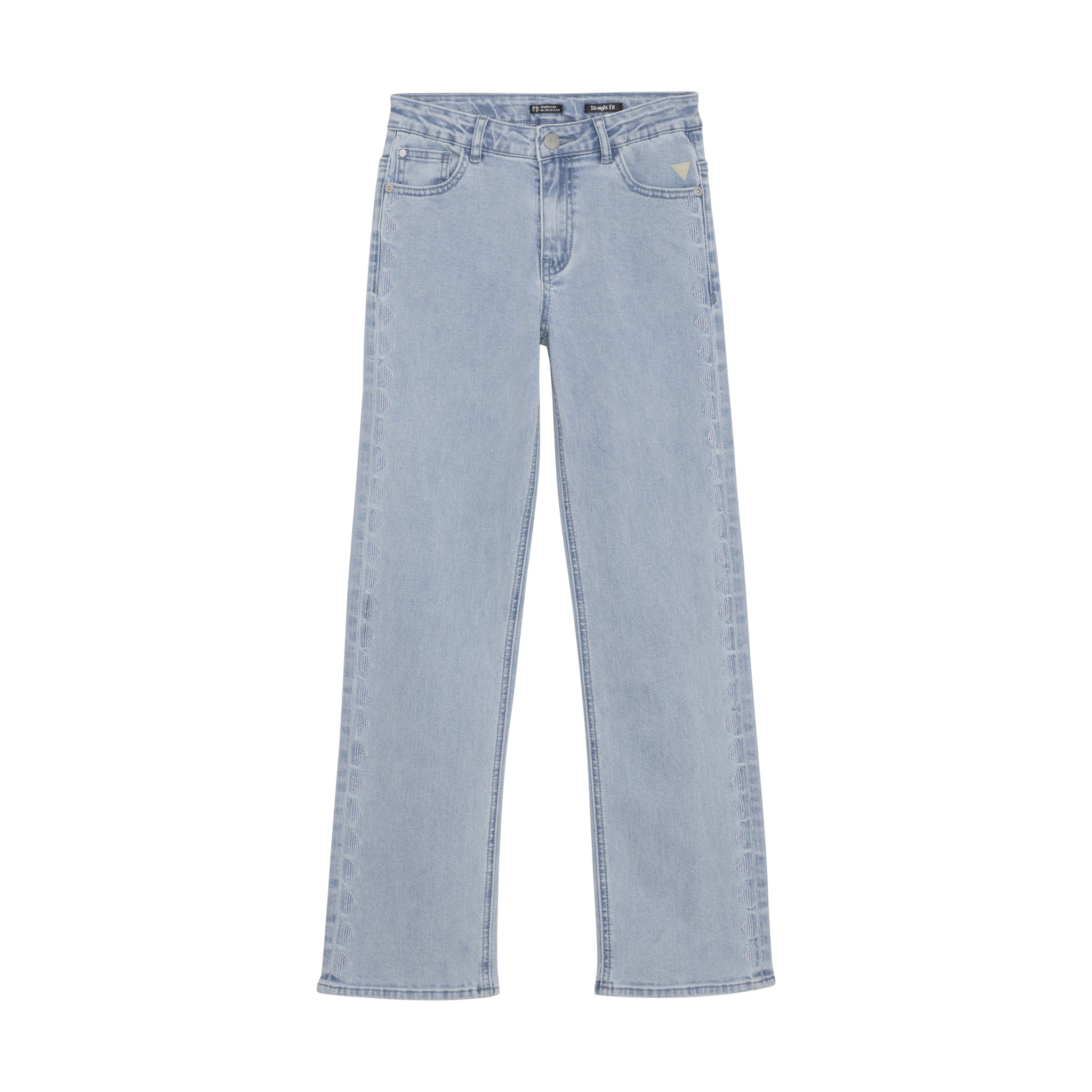 2161 Straight Fit Embroidery Light Denim Blue